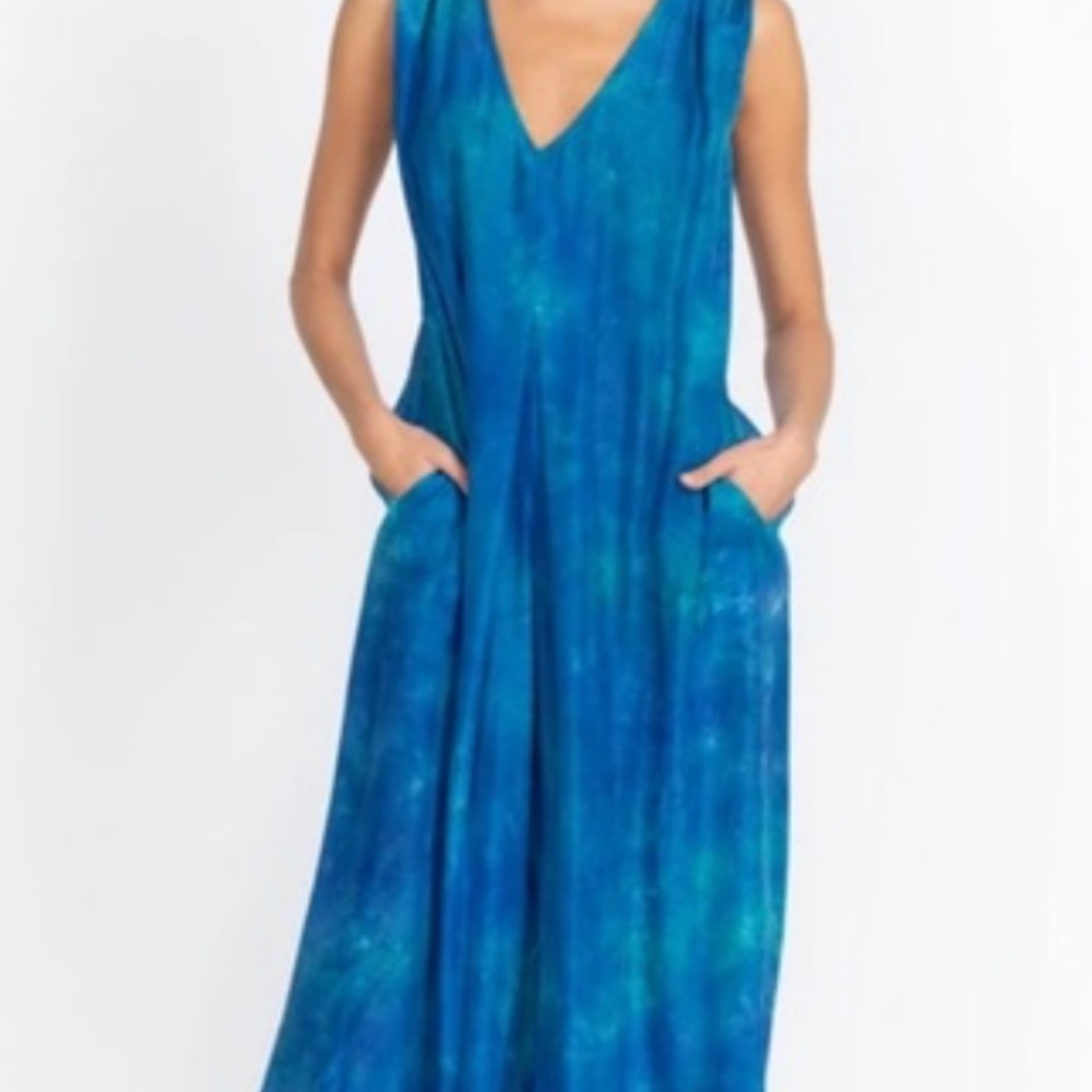 Johnny Was “Amanda Bond” Calista Jumpsuit NWT Handmade 100% Silk Wide Leg Sz M/L - Picture 4 of 17